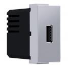 ACA LIGHTING - MODYS USB CHARGER SILVER 1 M. 1xUSB 5VDC 1.2A IP20 10101412824