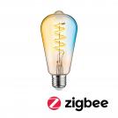 PAULMANN - 29157   Filament 230V Smart Home Zigbee 3.0 LED bulb ST64 ⚡ E27 ⚡ 600lm ⚡ 7.5W ⚡ Tunable White dimmable ✴ Gold 