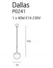 MAXLIGHT - Пендел Dallas P0241 ,Ø 14 см,1 x 40W E14 230V (1)