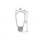 KANLUX - XLED крушка ST64C 7W-NW 806lm E27 4000K 33513 (1)