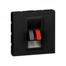 LEGRAND - Audio socket Mosaic - loudspeaker socket - 4 mm² terminal - 2 module - black 78751L