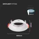 V-TAC - GU10 Fitting Round White PC SKU: 6632 (2)
