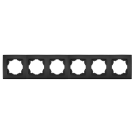 VIKO - Six-gang Frame  LINNERA LIFE black 90484006-BG