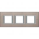BTICINO - HA4802M3HNX rectangular cover plate 3х2modules - titanium brushed - metal