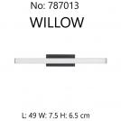 NOVA LUCE - Wall lamp ↕6.5cm,←→49cm   787013  WILLOW ⚡ LED 12W ⚡ 230V ⚡ 1174Lm ⚡ 3000K ⚡ IP44 ✴ Black