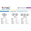 V-TAC - Луна Корпус Кръг Бяла 3xGU10 SKU: 3603 VT-784 (1)