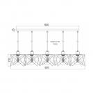 ACA LIGHTING - Пендел  Vintage KS1462P5BK 5xE27 (1)
