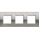 BTICINO - LNA4802M3ACS Square cover plate 3х2modules - brushed steel