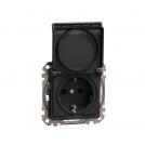 SCHNEIDER ELECTRIC - SDD114024 Sedna Design & Elements - Outlet schuko with lid and child protection, screwless connection, 2P+E 16A, 250V, antracite