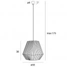 MAXLIGHT - Пендел  PRASLIN   P0584  • Ø: 44см. 1 x max 15W ~ E27 (3)