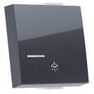 ACA LIGHTING - MODYS BUTTON WITH INDICATOR & LIGHT SYMBOL 2M. ANTHRACITE 10101333063