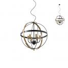 INCANTI - Пендел SIDERIA P6 06 12 SU 6X40W E14 BLACK/ANTIQUE BRASS