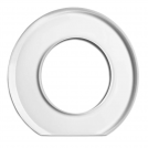 THPG - Единична рамка външна бяло стъкло 82mm Ø Duroplast Bakelite 100613