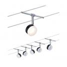PAULMANN - 94457  CorDuo LED cable system ClearLED basic set✴5x150lm⚡5x4W⚡2700K~230/12V✴black/chrome