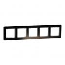 SCHNEIDER ELECTRIC - SDD361805 Sedna Elements - horizontal 5-gang frame - dark glass