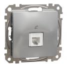 SCHNEIDER ELECTRIC - SDD113491 Sedna Design & Elements -  Telephone outlet CAT 3 UTP, RJ11, aluminium