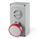 SCAME - Industrial socket 3P+N+E 63A IP66 with mechanical locking Omnia series 505.6387