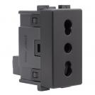 ELMARK - 27007 - ITALIAN STANDART MULTI SOCKET ANTHRACITE LECCE 