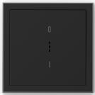 COmmel - 1 gang 1 way switch with lamp 16A color Black matt Adria 043-610