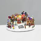 ACA LIGHTING - LED RGB DECOR MULTICOLOR VILLAGE + ROTATION CAROUSEL +MUSIC 4.5V (ADAPT) 42Χ31Χ23CM X0327