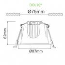 ACA LIGHTING - LED Луна за вграждане 10W 3000K 1050lm 40O Ra80 230V 50000hrs DOL1030 (1)