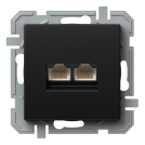 TEM - Socket 2xRJ45 UTP cat. 5e color Black Logiq KQ39BKXO