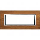 BTICINO - HA4806LTK Рамка 6М wood teak  дърво правоъгълна