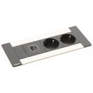 LEGRAND - 654790 Incara Multilink equipped with 2 sockets SCH 1 USB A+C 15W and 2m cord with plug