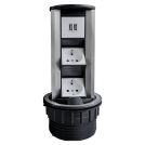 ELMARK - TOWER MULTIPLUGS 6 MODULES INOX - 47004 (1)