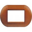 BTICINO - LNB4803LCA Round cover plate 3 modules - cherry