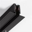 NOVA LUCE - Magnetic rail for recessed mounting 1m. W:6.9 H:6.8cm. Cut Out:3.6 cm.  9010183  BREDA MAGNETIC  Max Power 300W ✴ Black 
