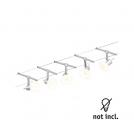 PAULMANN - 941360  Rope system set Sheela chrome matt with ✴5 spots without bulbs, max. 10W GU5.3
