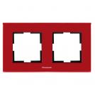 PANASONIC - 2 gang Frame Glass Claret Red WKTF08023GC