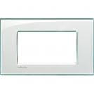 BTICINO - LNA4804KA Square cover plate 4 modules - acquamarine -technopolymer