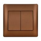 ELMARK - 11056 - TWO BUTTONS TWO WAY SWITCH COFFEE METALLIC