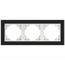 EFAPEL - TRIPLE FRAME BLACK GLASS/ICE 90930 TEG LOGUS 90 Crystal
