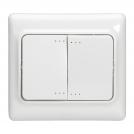 LEGRAND - 782103 Double one-way switch with indicator Kaptika -green LED 1mA -10 AX-250 V~ -white