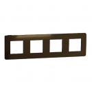 SCHNEIDER ELECTRIC - NU280852 cover frame - 4 gangs - 4 x 2 modules - bronze/ black coarse surface