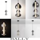 NOVA LUCE - Пендел   Д:20, В:170 см.    9030555   BALLY ⚡ LED 20W ⚡ 2686Lm ⚡ 3000K ⚡ 220-240V ⚡ IP20 ✴ Опушено сиво стъкло/Черен мат 