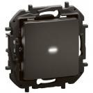LEGRAND - Push-button dimmer R=5-150W LED=1-150VA, requires neutral, Black Niloe New NP2410BK