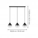 EGLO - пендел SEDBERGH 43822 E27, 3X40W (1)