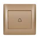 ELMARK - 11183 - DOOR BELL SWITCH GOLDEN METALLIC RHYME