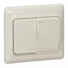 LEGRAND - 782132 Double one-way switch Kaptika- flush mounting - 10 AX - 250 V~ - ivory (1)