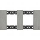 BTICINO - KA4802M2ZG 2+2 modules Living Now cover plate - steel