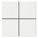 Ekinex - Лицев панел за 4 бутона 30x30 Linea71 Fenix бяло - EK-T4Q-FBM