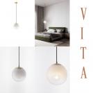 NOVA LUCE - Pendant lamp D:20, H:120 cm.    9028837   VITA ⚡ LED E27 ⚡ 1x12W ⚡ 230V ⚡ IP20 ✴ Brass Gold/White 