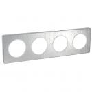 SCHNEIDER ELECTRIC - S530808J1 Odace Touch  cover frame 4 gang aluminium brushed croco & aluminium border
