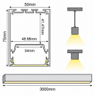 ACA LIGHTING - Алуминиев профил MILO с опалов капак 3м. P207U (3)