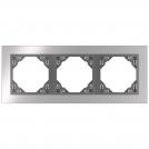 EFAPEL - TRIPLE FRAME CHROME/GREY 90930 TRS LOGUS 90 Metallo