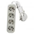 MAKEL - MGP152  4 Gang Multiple Earthed Socket with Cable 2m.